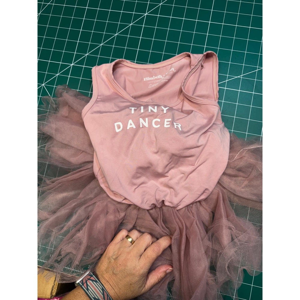 Elisabeth + Faith Tiny Dancer Pink Tutu Dress Girls Size 5-6 Dance Leotard Skirt